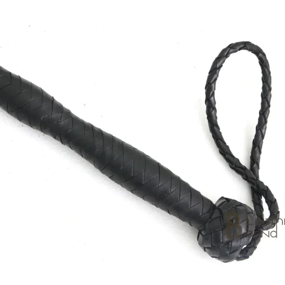 Real Cowhide Braided Dragon Tail Riding Crop Whip Fiber Core | Handcrafted BDSM Flogger