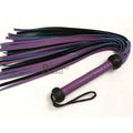 Real Genuine Cowhide Leather Flogger and Whip | 25 Falls Purple and Black | Heavy Duty – Leather Bond