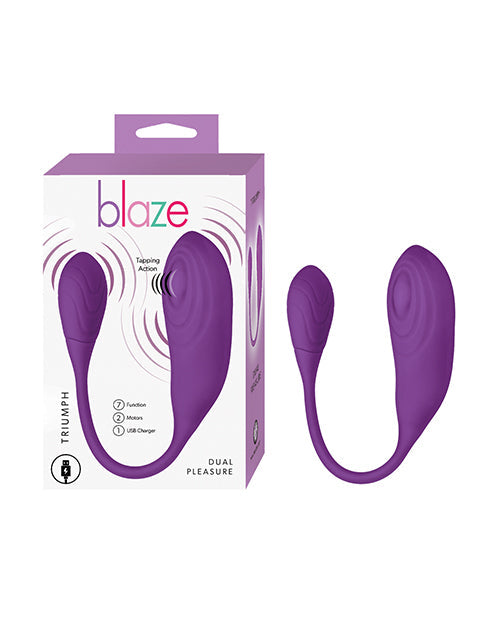 Blaze Triumph Tapping Vibrator - Purple