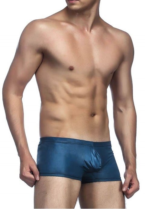 Mens Faux Leather Boyshort