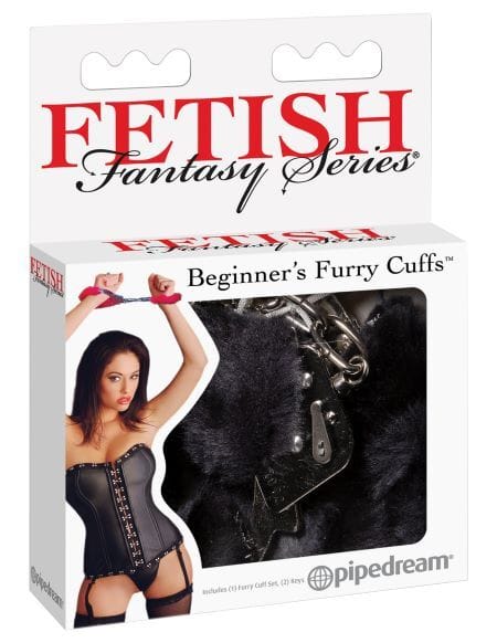 FETISH FANTASY BEGINNERS FURRY CUFFS BLACK