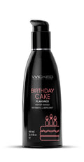 Aqua Birthday Cake Flavored Water Based Intimate Lubricant - 2 Fl. Oz.