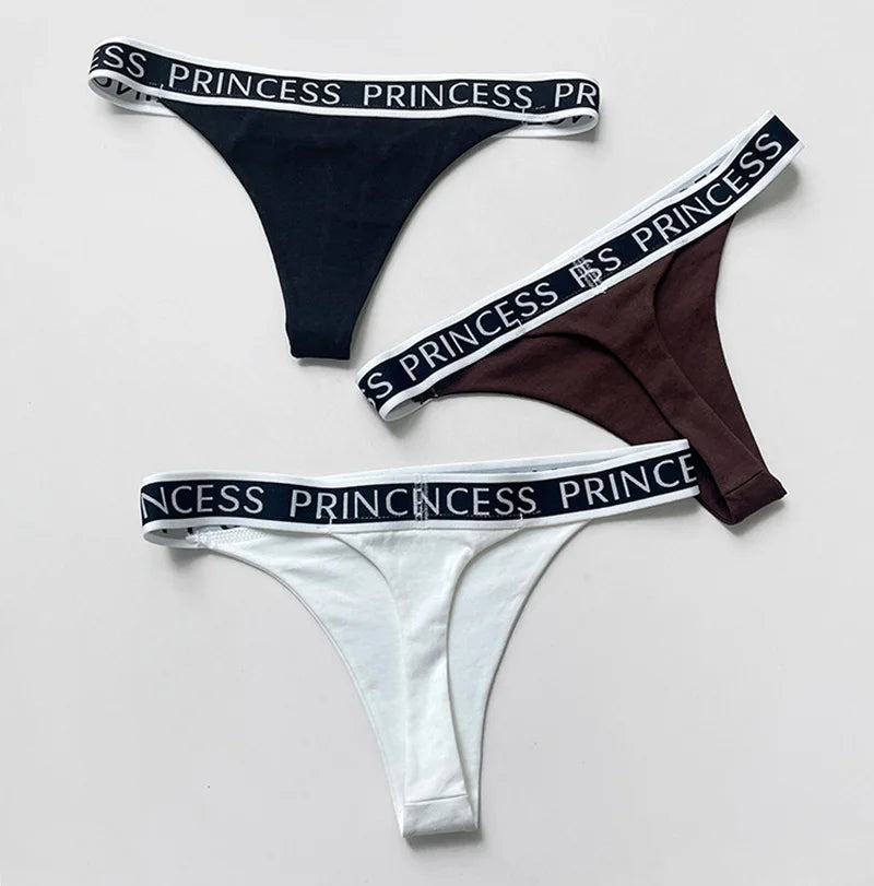 Letter Sexy Thongs Women Panties Seamless G String Fashion Underwear Female Briefs Girls Lingerie Simple Sport Fitness Size S-XL