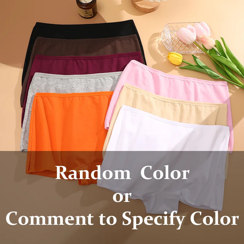 2Pcs/Set Women's Panties Cotton Seamless Sports Boxers Underwear Female Solid Color Briefs Lingerie Intimate Underpants XS-XL