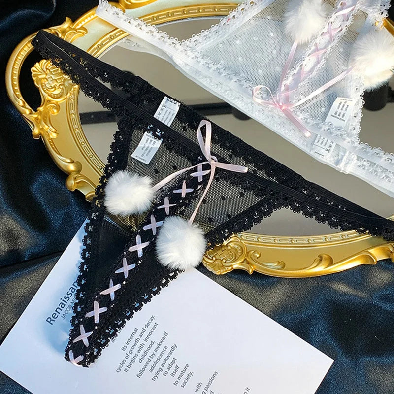 Lace Sexy Panties Women Underwear Briefs Thong Hollow Out G string Thong Transparent Underpants Lingerie Girls Intimates