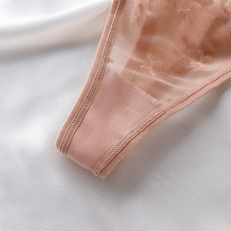 Lace Women Panties G String Sexy Thong Seamless Underwear T Back Transparent Low Waist Girls Briefs Underpants Plus Size S-XL