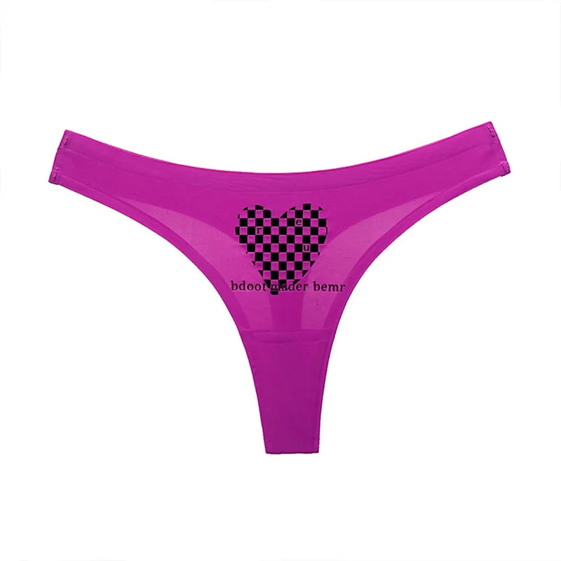 Seamless Sexy Thong Women Underwear Briefs Panties Dog Heart Banana Flower Low Rise Yoga G String Bikini Girls Female Panty