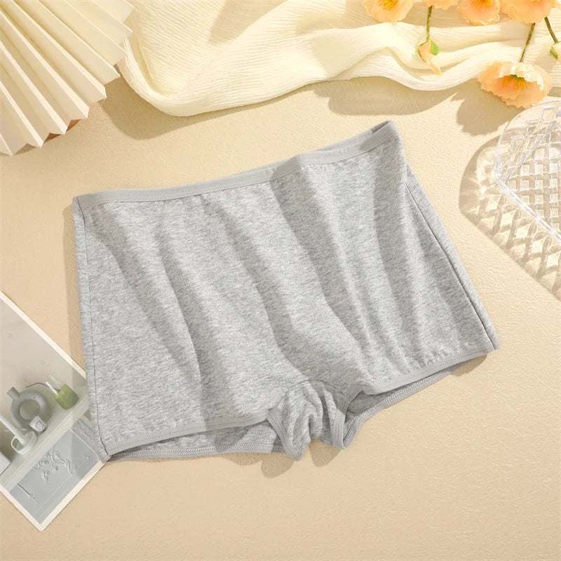 2Pcs/Set Women's Panties Cotton Seamless Sports Boxers Underwear Female Solid Color Briefs Lingerie Intimate Underpants XS-XL