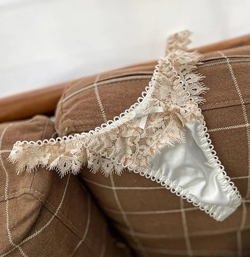 Lace Sexy Underwear Women Panties G String Hollow Out Romantic Transparent Thong Briefs Seamless Female Lingerie Size S-XL