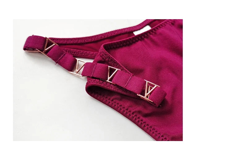 Seamless Sexy Thong Women Underwear Briefs Panties Zebra Flower Low Rise Luxury Metal Buckle G String Bikini Girls Female Panty