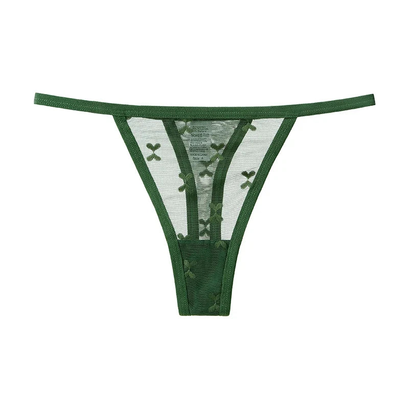 Lace Women Panties G String Sexy Thong Seamless Underwear T Back Transparent Low Waist Girls Briefs Underpants Plus Size S-XL