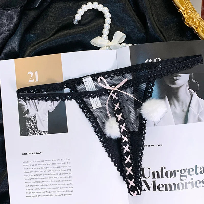 Lace Sexy Panties Women Underwear Briefs Thong Hollow Out G string Thong Transparent Underpants Lingerie Girls Intimates