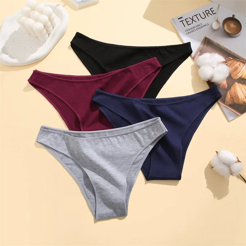 Women's Cotton Panties M-2XL Soft Low-Rise Underwear Ladies Comfortable Underwear Ladies Underpants Female Lingerie 7 Colors New