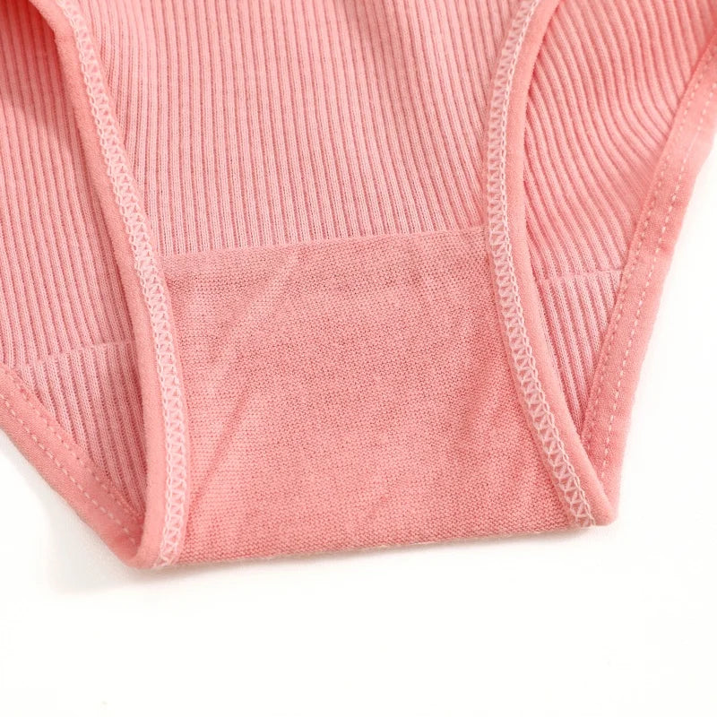 3Pcs Sexy Cotton Double Letter Belt Briefs Women's Panties Hollow Out Intimate Underpants Solid Color Fashion Underwear S-XL
