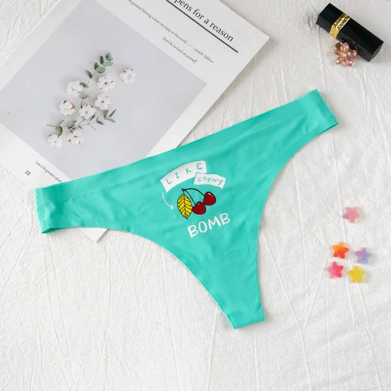 Sexy Thong Women Underwear Briefs Panties Dog Heart Banana Seamless Low Rise Yoga G String Bikini Girls Female Panty