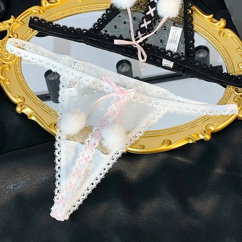 Lace Sexy Panties Women Underwear Briefs Thong Hollow Out G string Thong Transparent Underpants Lingerie Girls Intimates