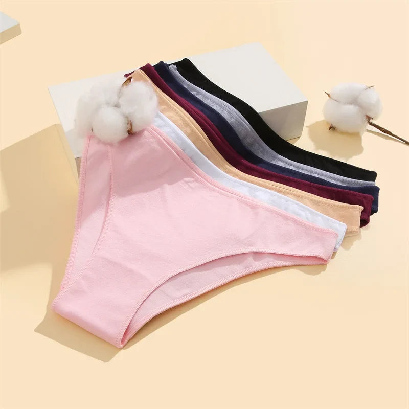 Women's Cotton Panties M-2XL Soft Low-Rise Underwear Ladies Comfortable Underwear Ladies Underpants Female Lingerie 7 Colors New