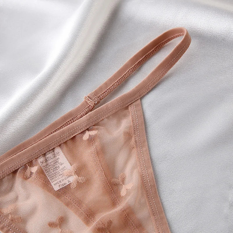 Lace Women Panties G String Sexy Thong Seamless Underwear T Back Transparent Low Waist Girls Briefs Underpants Plus Size S-XL