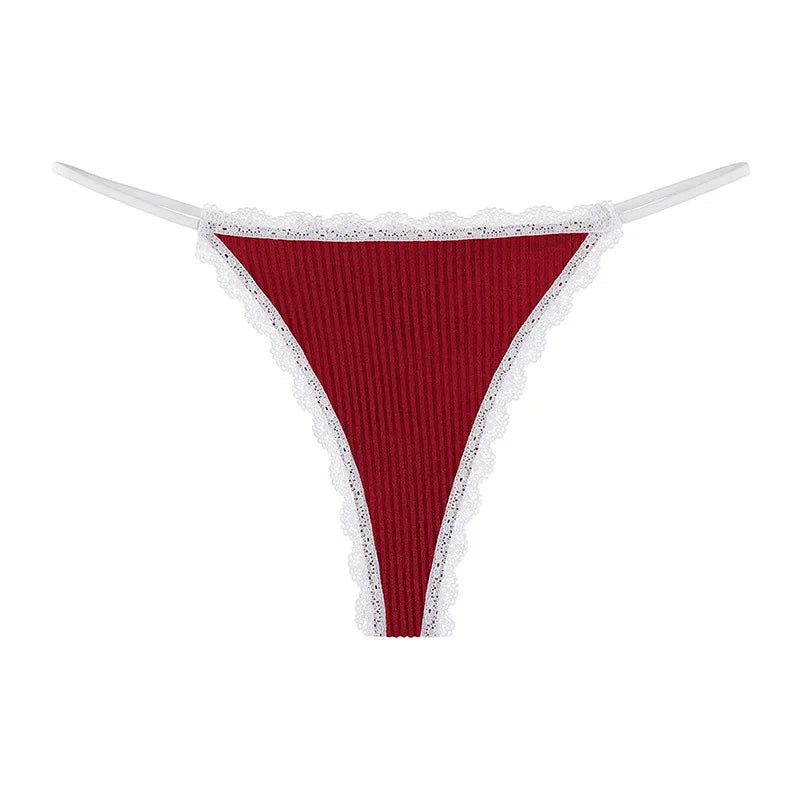 Lace Cotton Panties Sexy Women Briefs Underwear Thong Soft G String  Intimates Ladies Female Panty Lingerie