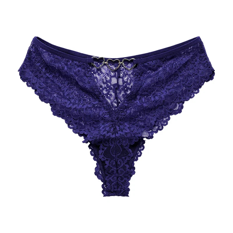Hollow Out Girls G String Sexy Panties Women Briefs Thong Transparent Lace Underwear Female Thin Low Waist Lingerie Size S-XL