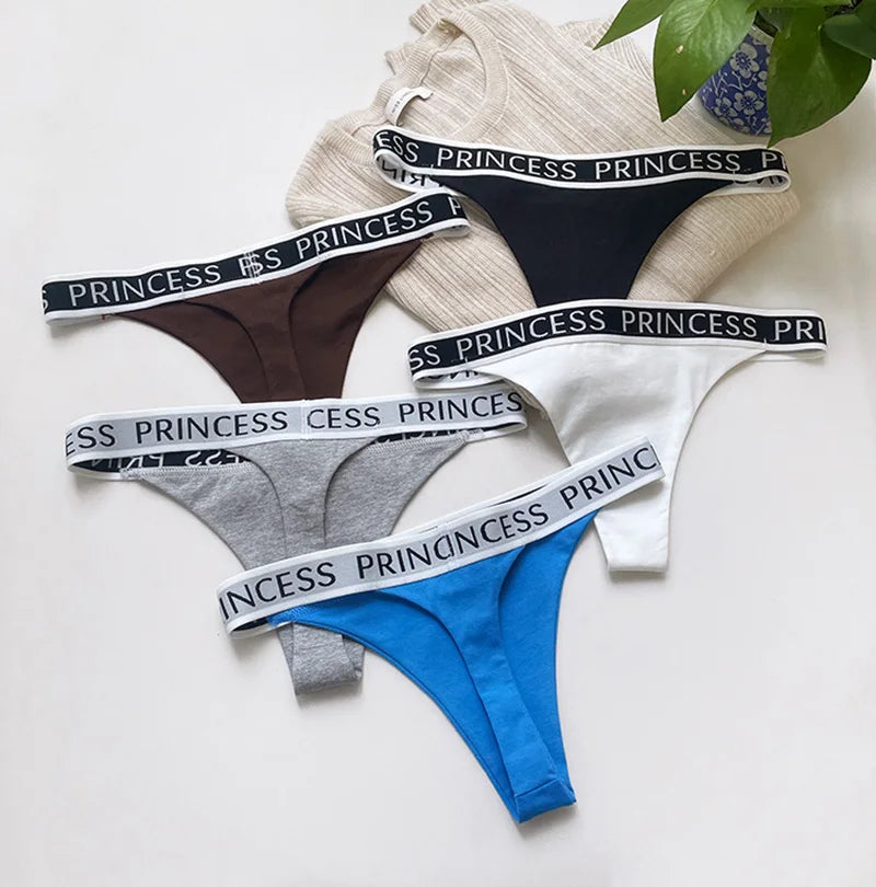 Letter Sexy Thongs Women Panties Seamless G String Fashion Underwear Female Briefs Girls Lingerie Simple Sport Fitness Size S-XL