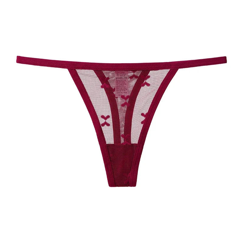 Lace Women Panties G String Sexy Thong Seamless Underwear T Back Transparent Low Waist Girls Briefs Underpants Plus Size S-XL