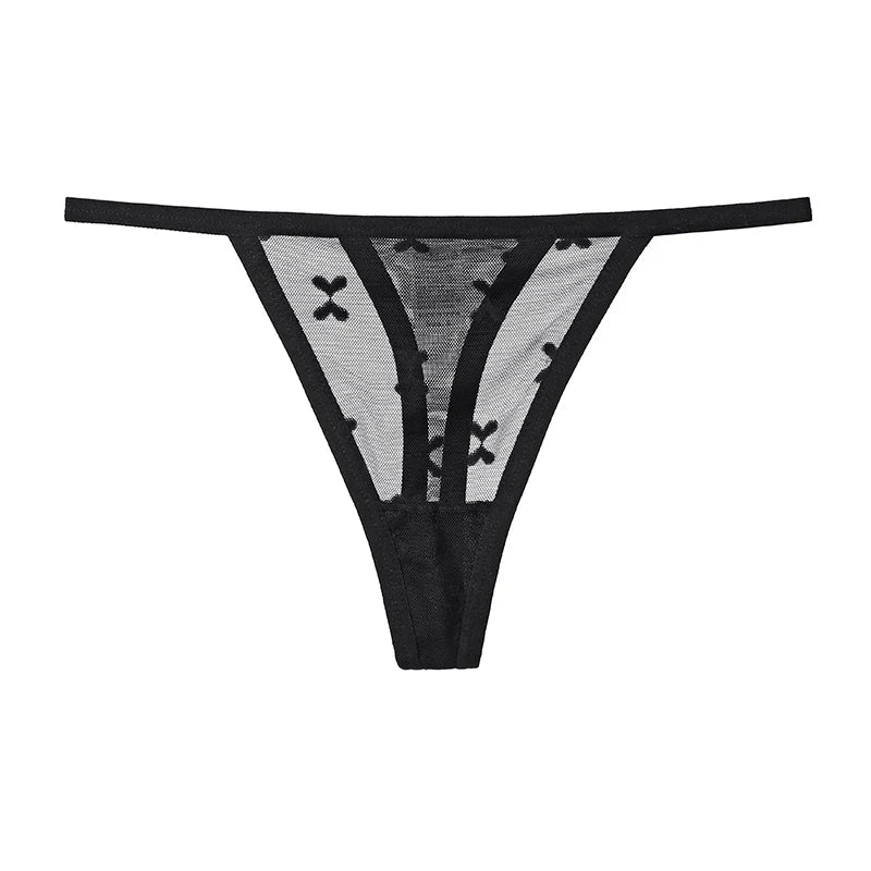 Lace Women Panties G String Sexy Thong Seamless Underwear T Back Transparent Low Waist Girls Briefs Underpants Plus Size S-XL