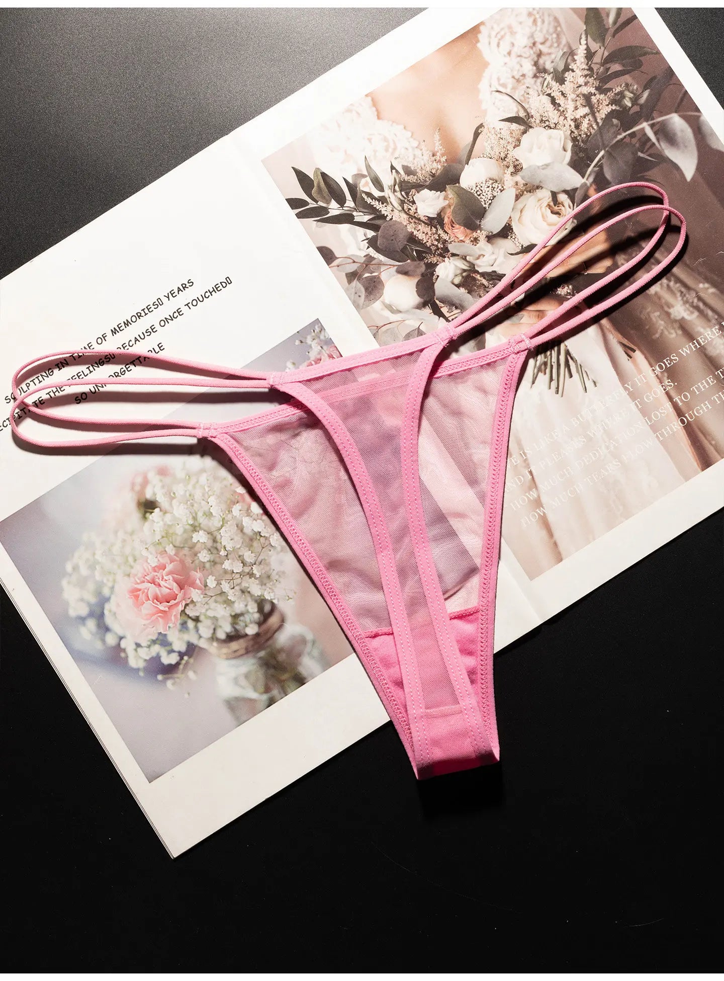 Lace Mesh Women Briefs Sexy Thong Transparent Rhinestones Heart Panties Underwear Girls G String Lingerie Fitness T Back