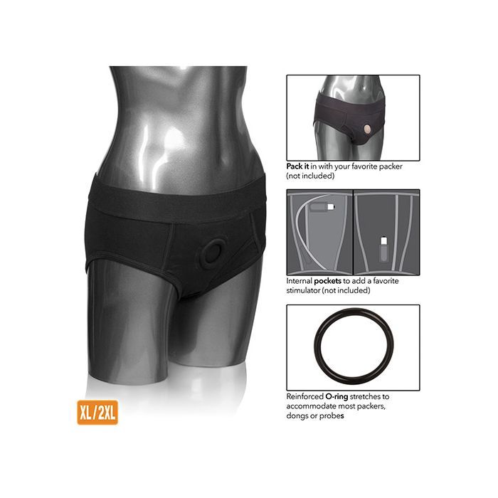 Packer Gear Brief Harness - Black (XL/2X)