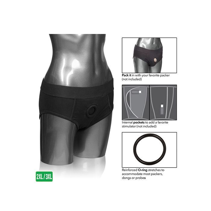 Packer Gear Brief Harness - Black (2X/3X)