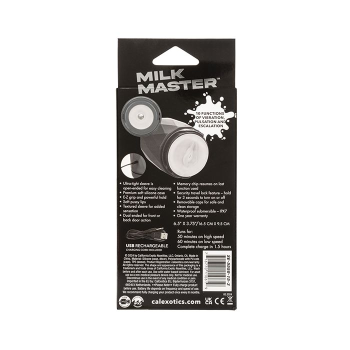 Milk Master Vibro Squeeze Dual-Ended Pussy Stroker