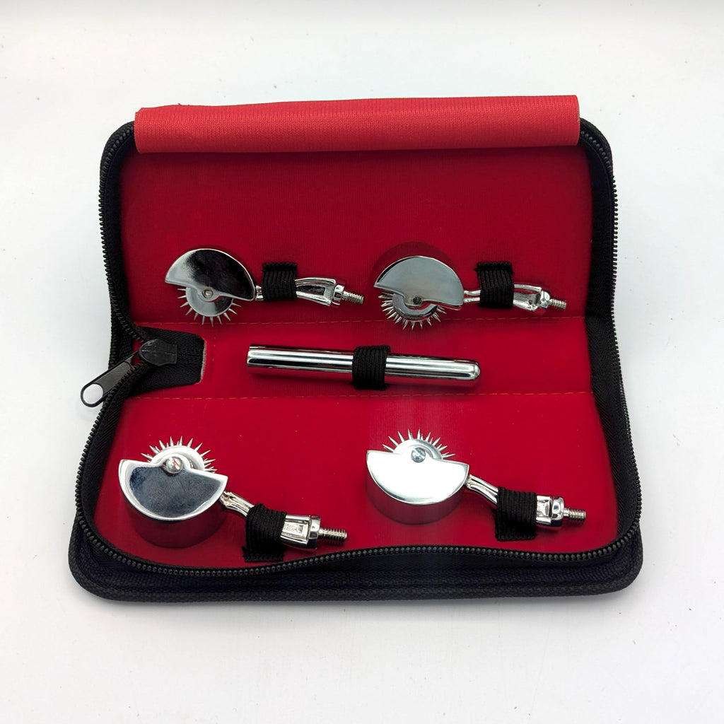 Wartenberg Wheel Multi-Head Set – 4-in-1 Kit – Pinwheel Roller – Polish or Rainbow