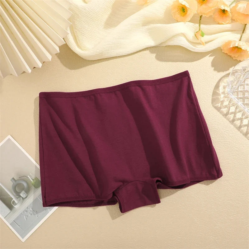 2Pcs/Set Women's Panties Cotton Seamless Sports Boxers Underwear Female Solid Color Briefs Lingerie Intimate Underpants XS-XL