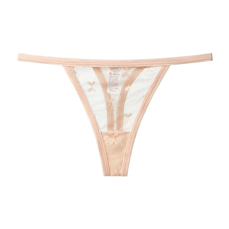 Lace Women Panties G String Sexy Thong Seamless Underwear T Back Transparent Low Waist Girls Briefs Underpants Plus Size S-XL