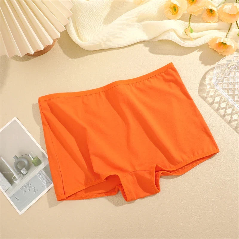 2Pcs/Set Women's Panties Cotton Seamless Sports Boxers Underwear Female Solid Color Briefs Lingerie Intimate Underpants XS-XL