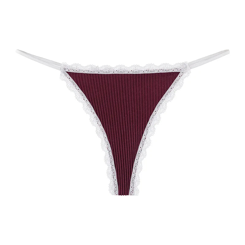 Lace Cotton Panties Sexy Women Briefs Underwear Thong Soft G String  Intimates Ladies Female Panty Lingerie
