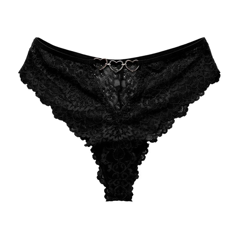 Hollow Out Girls G String Sexy Panties Women Briefs Thong Transparent Lace Underwear Female Thin Low Waist Lingerie Size S-XL