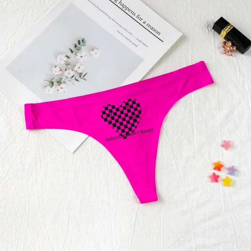 Sexy Thong Women Underwear Briefs Panties Dog Heart Banana Seamless Low Rise Yoga G String Bikini Girls Female Panty