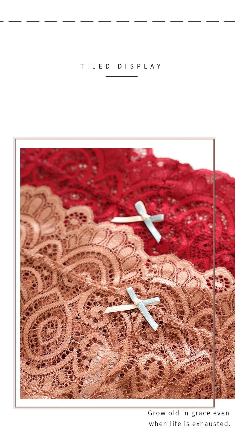 TERMEZY Women Sexy Thongs Lace Panties Low-waist Briefs Intimates Underwear Female G-String Breathable Lingerie Temptation Panty