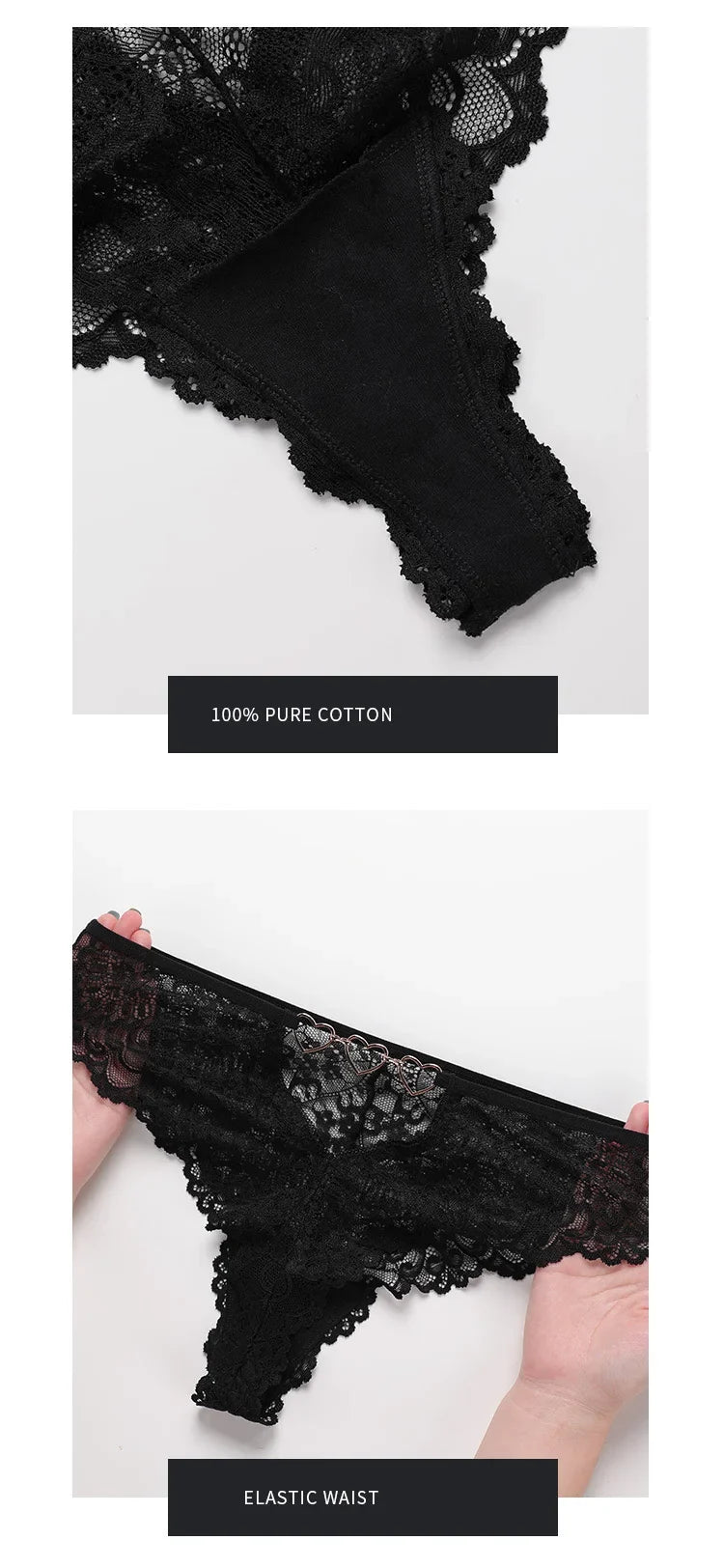 Hollow Out Girls G String Sexy Panties Women Briefs Thong Transparent Lace Underwear Female Thin Low Waist Lingerie Size S-XL