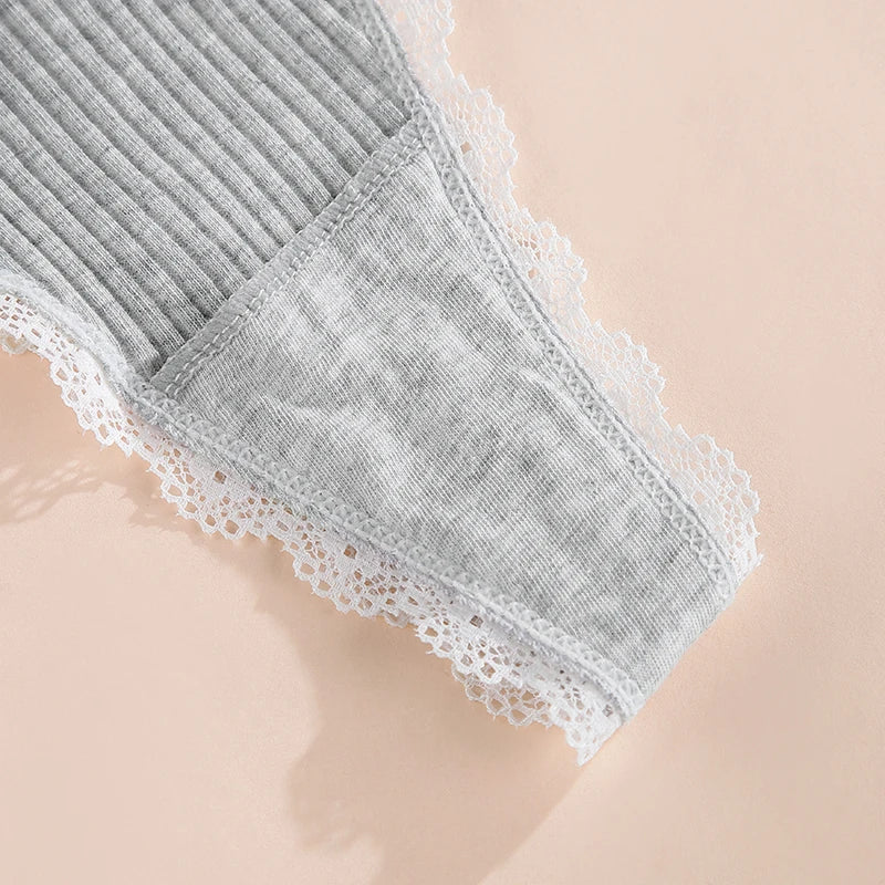 Lace Cotton Panties Sexy Women Briefs Underwear Thong Soft G String  Intimates Ladies Female Panty Lingerie