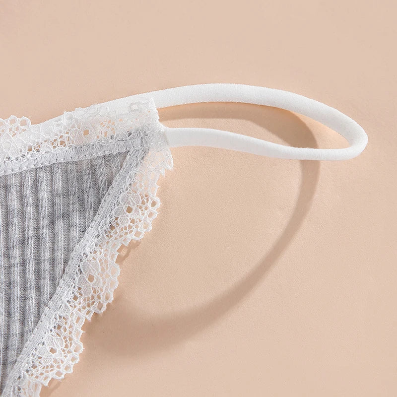 Lace Cotton Panties Sexy Women Briefs Underwear Thong Soft G String  Intimates Ladies Female Panty Lingerie