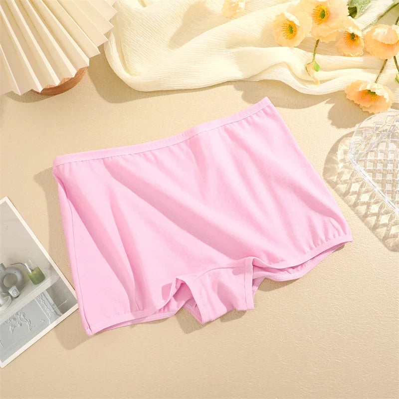 2Pcs/Set Women's Panties Cotton Seamless Sports Boxers Underwear Female Solid Color Briefs Lingerie Intimate Underpants XS-XL