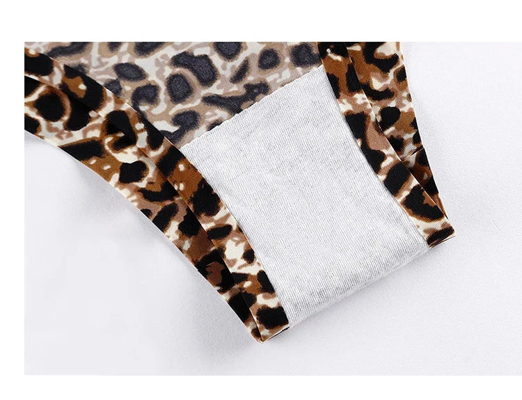 Ice Silk Seamless Snake Leopard Women Panties Sexy G String Thong Underwear T Back Girls Briefs Fitness Lingerie Plus Size M-XXL