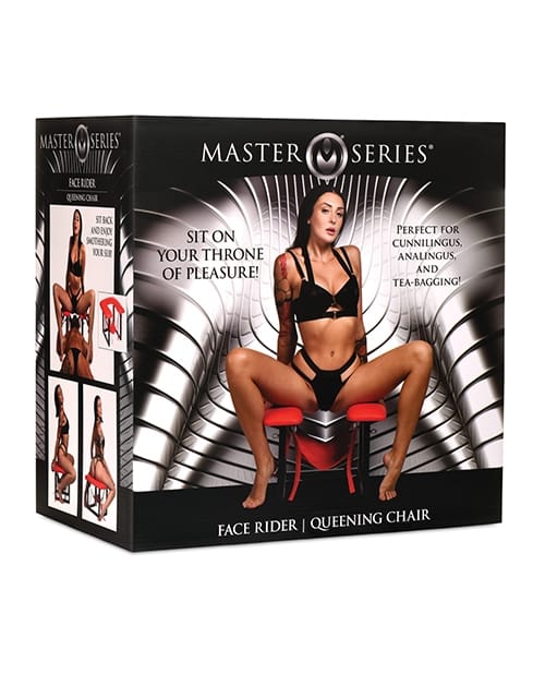 Master Series Face Rider Queening Chair - Black/Red - High Freight Costs