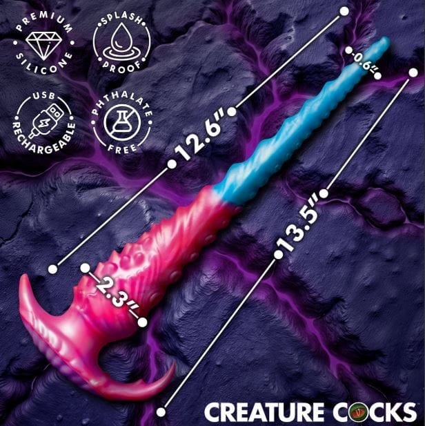 CREATURE COCK VIBROPUS VIBRATING SILICONE DILDO