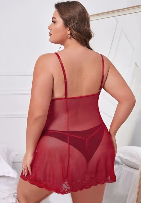 Plus Size Fiercely Floral Babydoll Set
