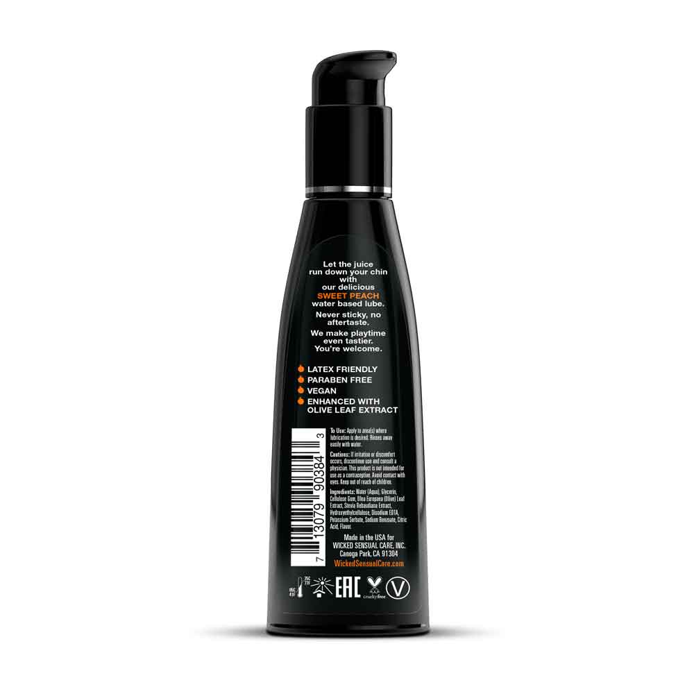 Aqua Sweet Peach Flavored Water Based Intimate Lubricant - 4 Fl. Oz.