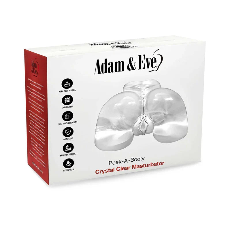 Adam & Eve Peek-A-Booty Crystal Clear Masturbator