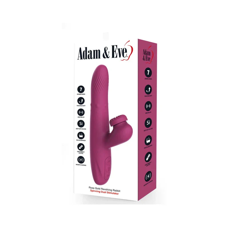 Adam & Eve Rose Gold Revolving Rabbit Vibrator